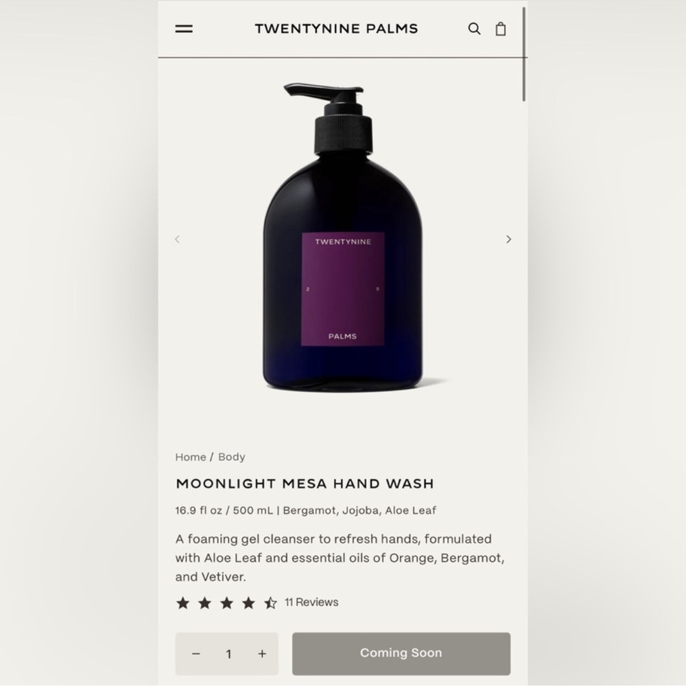 Hand Wash- Moonlight Mesa
16.9 fl oz (500 mL) | New Full Size - Picture 2 of 4
